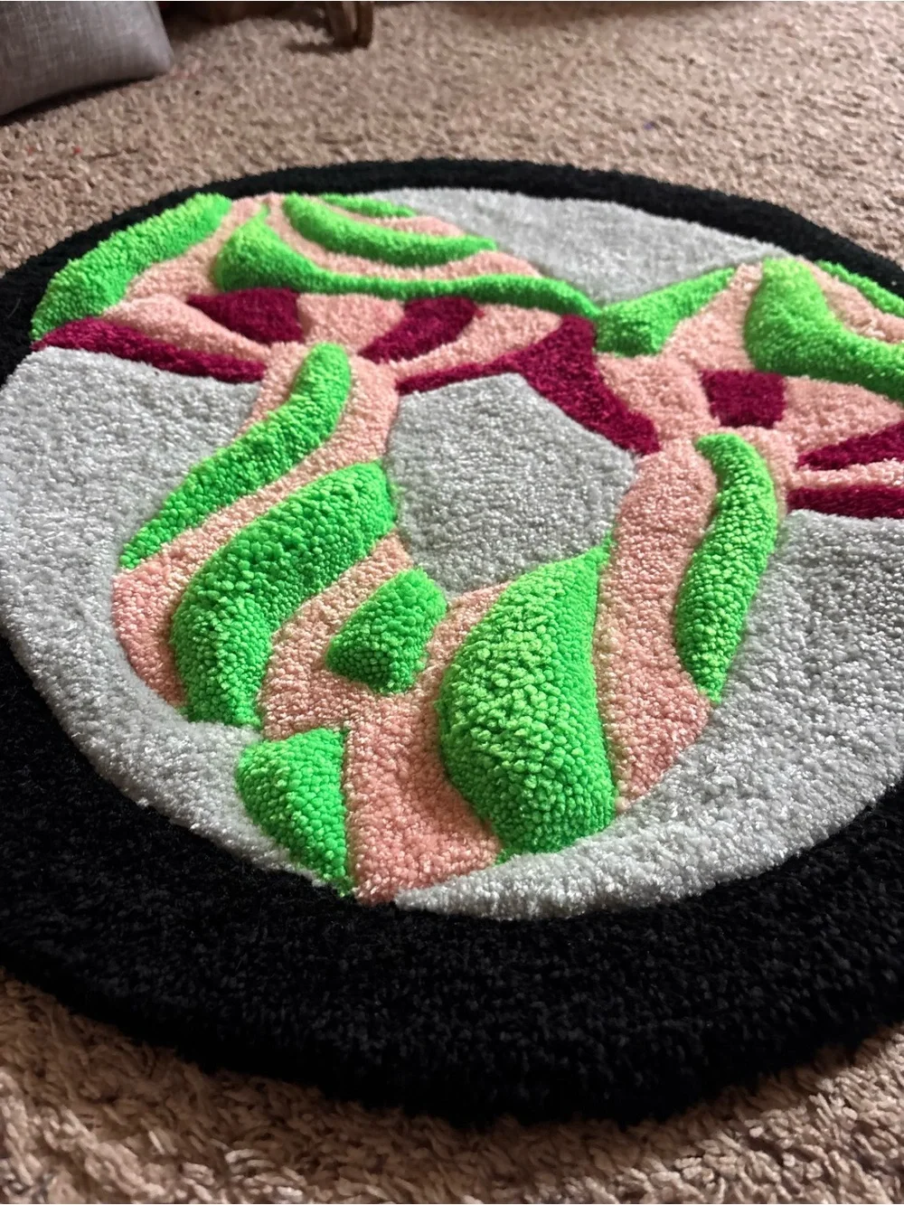 Hand made 3D tufted mushroom wall art ♥️✨